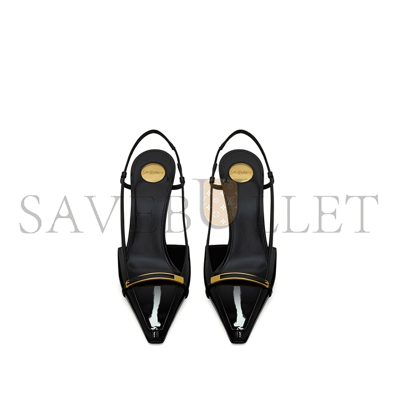 YSL JACQUELINE SLINGBACK PUMPS IN PATENT LEATHER 8061261TVAT1000